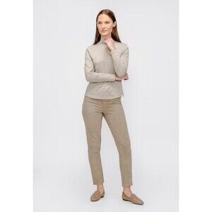 Ministry Of Supply Womens Kinetic Corduroy 5-Pocket Pants Size 12 Sand Beige NEW